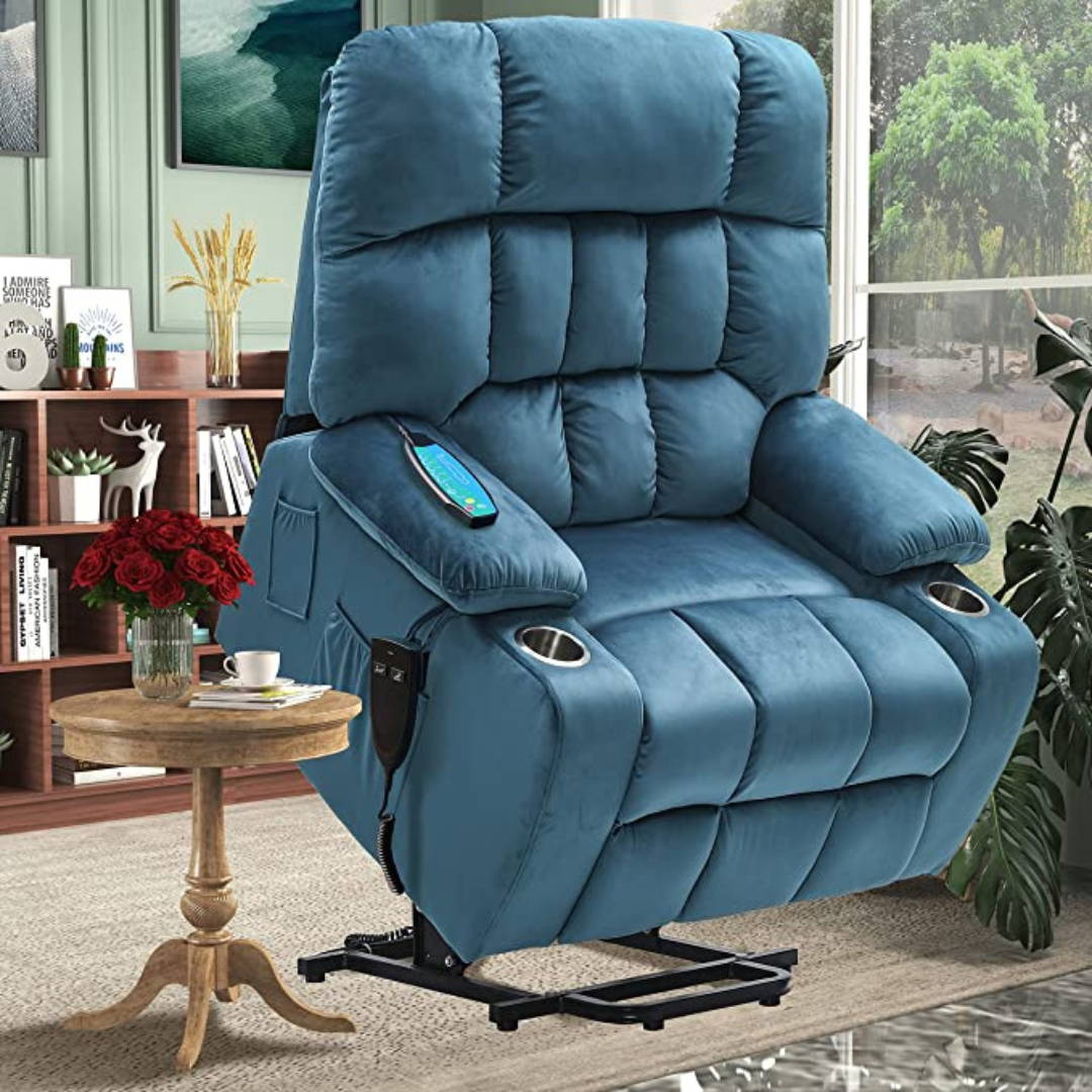 BulkyRiser Lift Chair for Big, 26 Inch Wide Seat with Heat and Massage